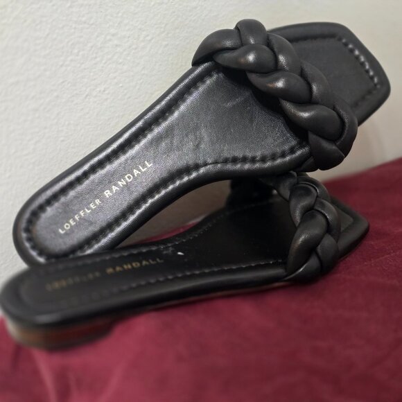 Loeffler Randall Braided Bond Flat Sandal in Black Size US Womens 6.5 B - Picture 7 of 7
